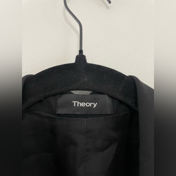 THEORY Blazer Dress Traceable Wool | Black Tailored Mini Size 4 - Picture 9 of 9